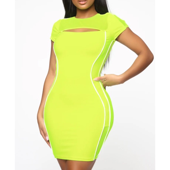 Fashion Nova Dresses & Skirts - Fashion Nova Neon All About Bling Mini Dress